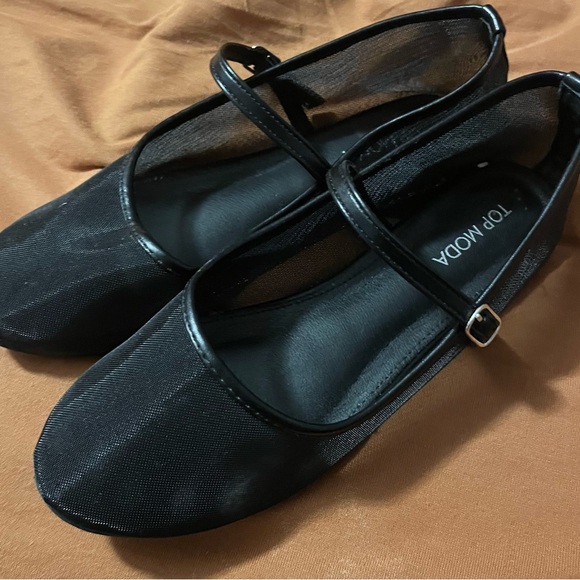 Black Mesh Flats Womens/Juniors Size 8 - Perfect for Summer! - Picture 3 of 6